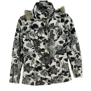 Hurley Faux Fur Hooded Winter Jacket Cotton Extra Small toggle closure